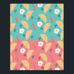 Ei Fried Breakfast Croissant Vintager Pop Art Poster<br><div class="desc">Kunstdrucken für die Küche mit Eiern und Croissant</div>