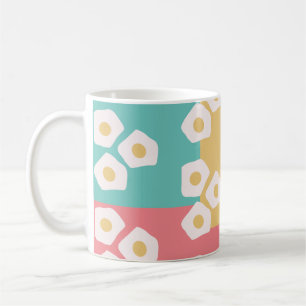 Ei gebratenes Frühstück Farbige Brunch-Küche  Kaffeetasse