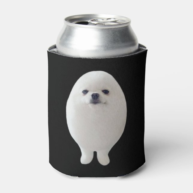 Ei Hund Meme Doppelseitiges Schwarz Dosenkühler (Kanne Vorderseite)