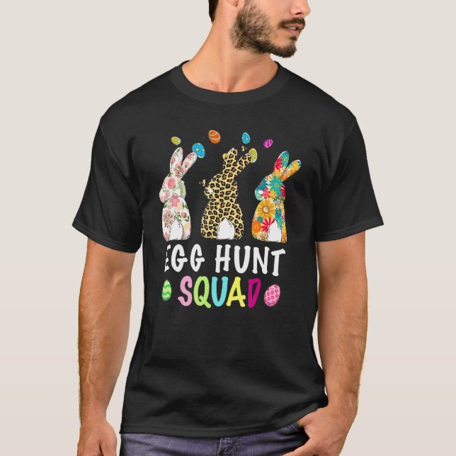 Ei Hunt Squad Leopard Osterfest Bunny Rabbit Women T-Shirt (Vorderseite)