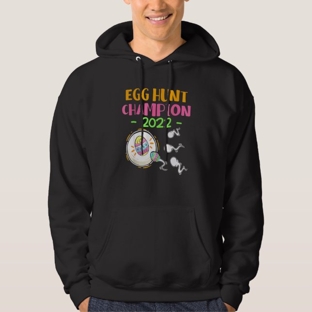 Ei-Jagd Champion 2022 Osterschwangerschaft Ankündi Hoodie (Vorderseite)