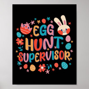 Ei Jagd Hüter Eier Jagd Party Ostertag Poster