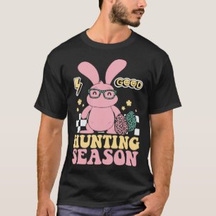 Ei Jagd Jahreszeit Bunny Kids Adults Retro Groovy T-Shirt