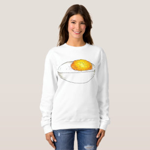 Ei-Jolk-Eier, gegossen, pikanter Feinschmecker Sweatshirt