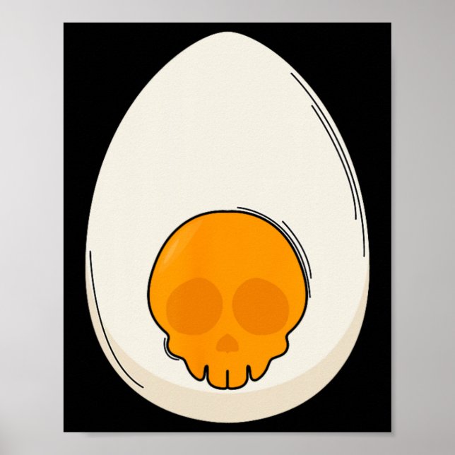Ei-Kostüm-Teufelshorn Halloween-Liebe Ei Poster (Vorne)