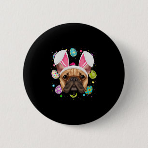 Ei-Liebhaber-Hasen-Ohr-Französische-Bulldogge-Gesi Button