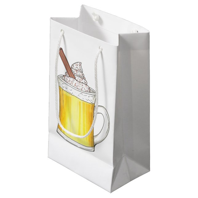 Ei Nog Eggnog Weihnachts-Winterurlaub Geschenktasc Kleine Geschenktüte (Vorderseite Schrägansicht)