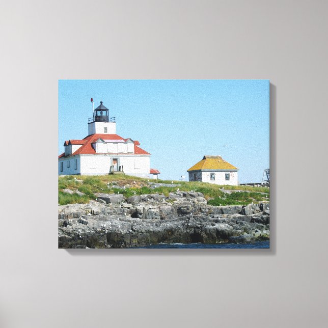 Ei Rock Lighthouse Wrapped Canvas Print Leinwanddruck (Vorderseite)