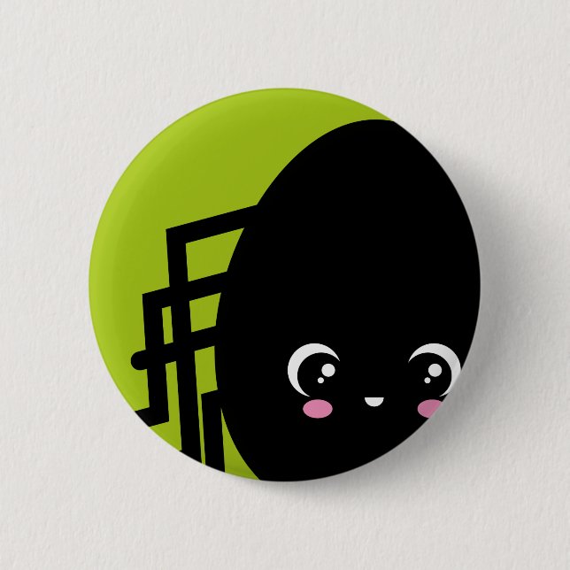 Ei-Spider-Halloween Button (Vorderseite)