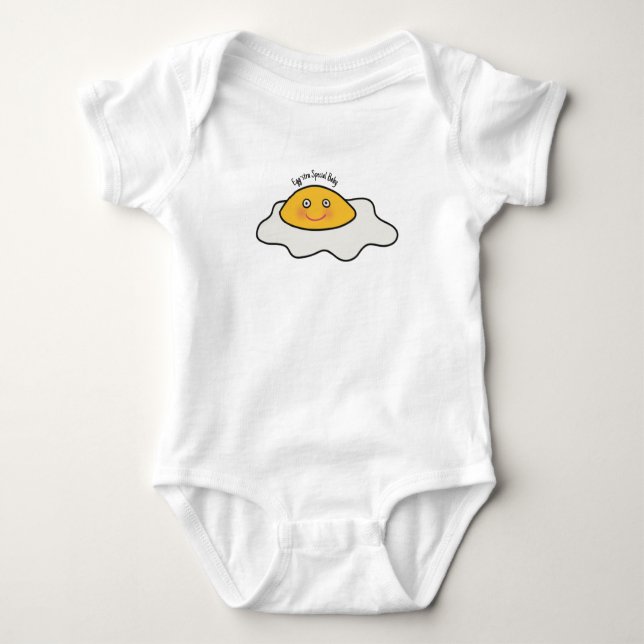 Ei-stra Special Baby Egg Themed Baby Bodysuit Baby Strampler (Vorderseite)