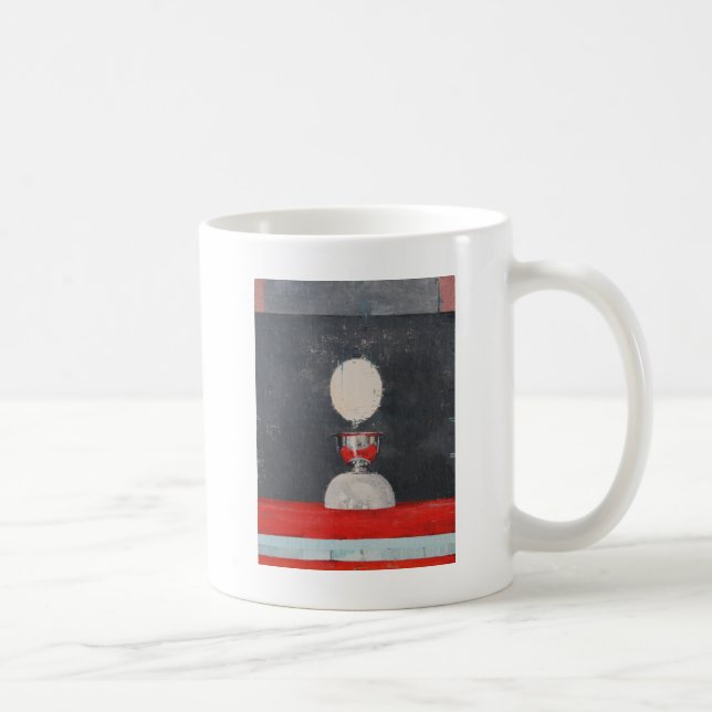 Ei über Rot und Schwarzem Kaffeetasse (Rechts)