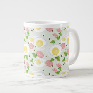 Ei-und Wurst-Muster Jumbo-Tasse