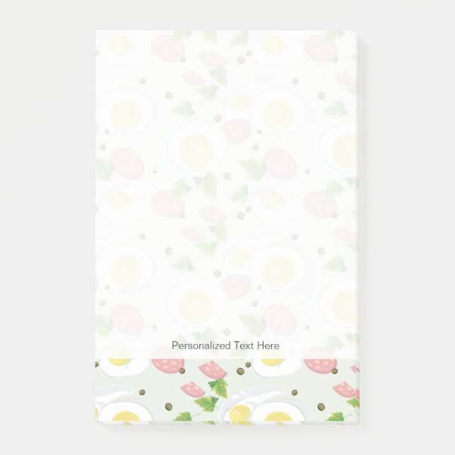 Ei-und Wurst-Muster Post-it Klebezettel (Vorderseite)