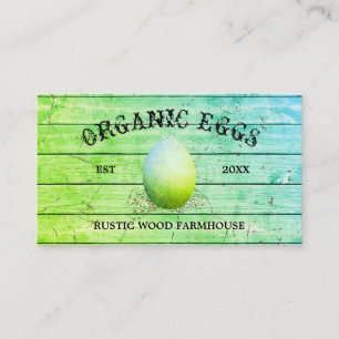 Ei Vintage Rustikal Bauernhof Retro Grün Visitenkarte