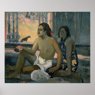 Eiaha Ohipa or Tahitians in a Room, 1896 Poster