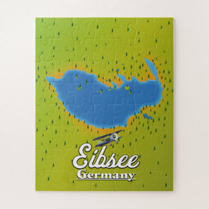 Eibsee Deutschland Reiseplakat.