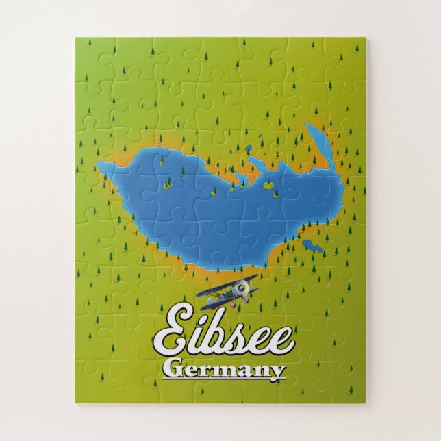 Eibsee Deutschland Reiseplakat. (Vertikal)