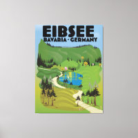 Eibsee Germany travel poster.
