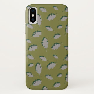 Eiche Blätter Muster Guacomole grau Case-Mate iPhone Hülle