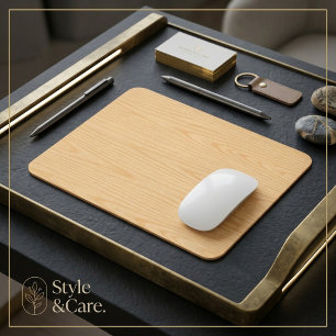 Eiche-Holzmaserung in natürlichem Licht Mousepad