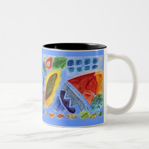 Eichel-Garten-Magie Zweifarbige Tasse
