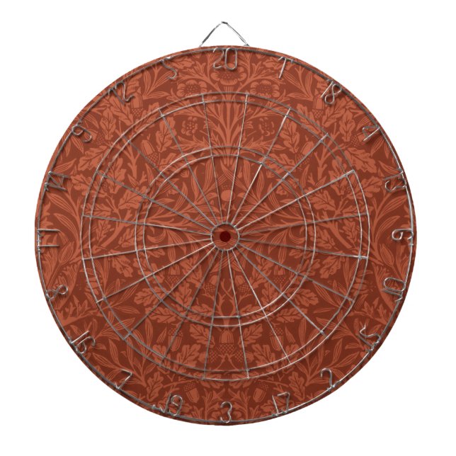 Eicheln und Eichenblätter (von William Morris) Dartscheibe (vorne)