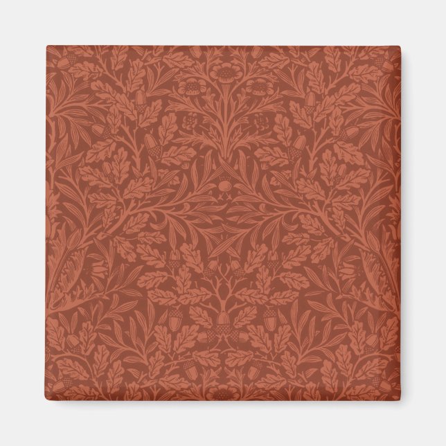 Eicheln und Eichenblätter (von William Morris) Magnet (Vorne)