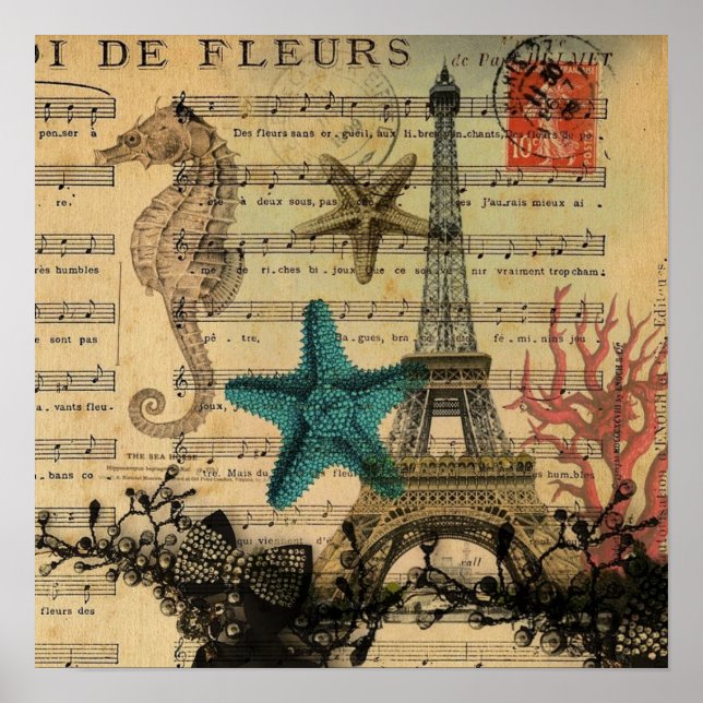 Eichelturm aus tropischem Seepferd Poster (Vorne)