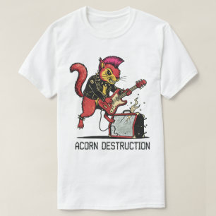 "Eichelzerstörung" Punk-Rock-Eichhörnchen-Grafik T-Shirt