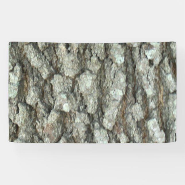 Eichen-Baum-Barken-wirkliche hölzerne Banner (Horizontal)