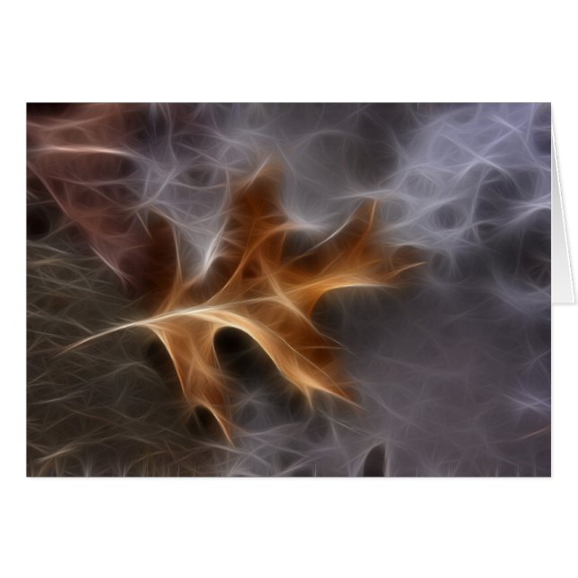 Eichen-Blatt auf Eis (Vorderseite (Horizontal))