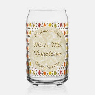 Eichen Blätter und Acorns Herbsthochzeit maßgeschn Dosenglas