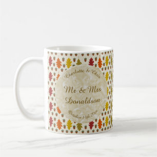 Eichen Blätter und Acorns Herbsthochzeit maßgeschn Kaffeetasse