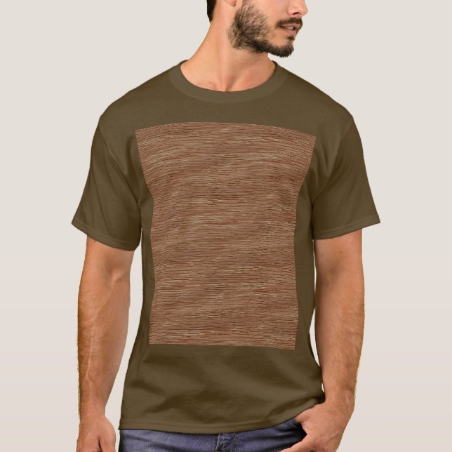 Eichen-Holz-Korn-Blick TANs Brown natürlicher T-Shirt (Vorderseite)