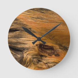Eichen-Holz-runde Wanduhr