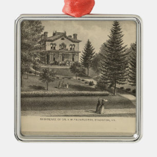 Eichen-Hügel Fauntleroy Wohnsitz Silbernes Ornament