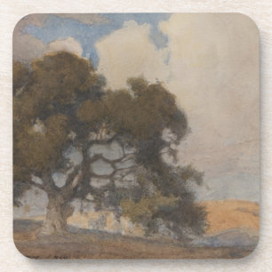 Eichenbaum (1910) – Majestätische Vintage-Aquarell Getränkeuntersetzer