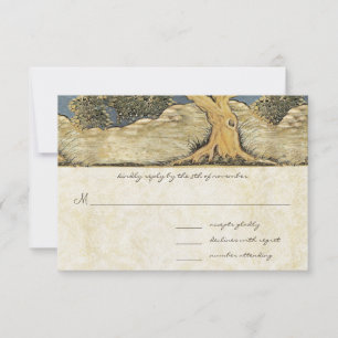 Eichenbaum gestörter Damask Metallic Elegance RSVP Karte