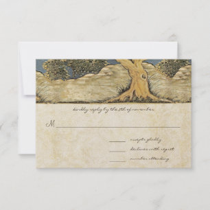 Eichenbaum gestörter Damask Metallic Elegance RSVP Karte