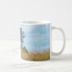 Eichenbaum und hohe Grasprärie Kaffeetasse