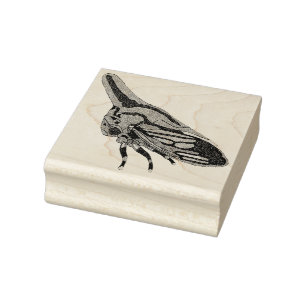 Eichenholz - Briefmarke aus Kautschuk Gummistempel