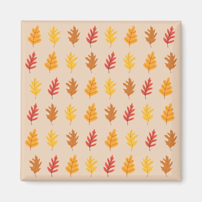 Eichenlaub im Herbst Magnet (Vorne)