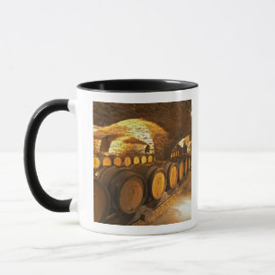 Eichentonnen im Keller des Domaine Comte Tasse