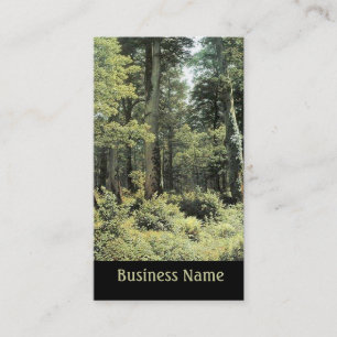 Eichenwald  Landschaftliches Ölgemälde Visitenkarte