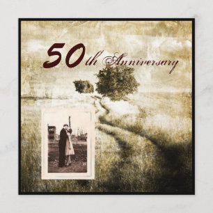 Eichenwald Western 50. Hochzeitstag Einladung