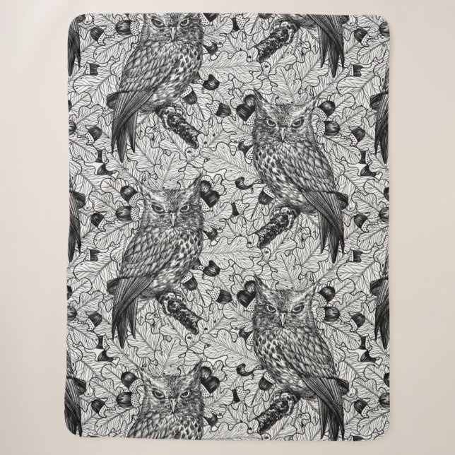 Eichenwälder, schwarz-weiß sherpadecke (Vorderseite)
