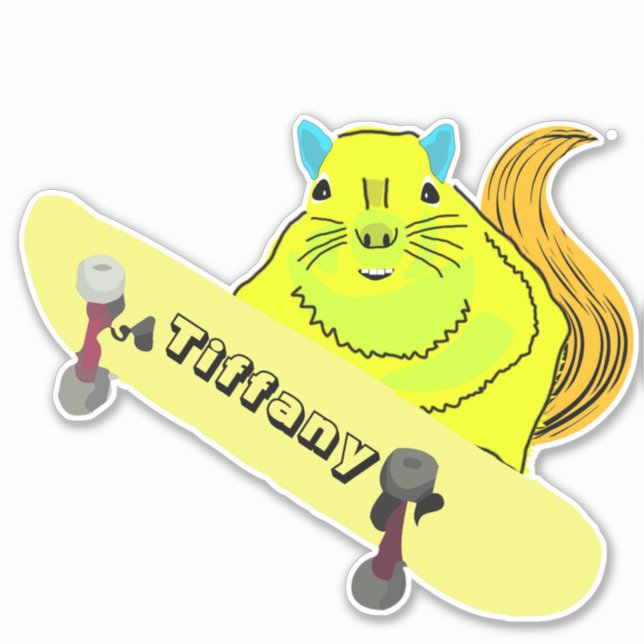 Eichhörnchen #161 Girls Name Aufkleber (Vorderseite)