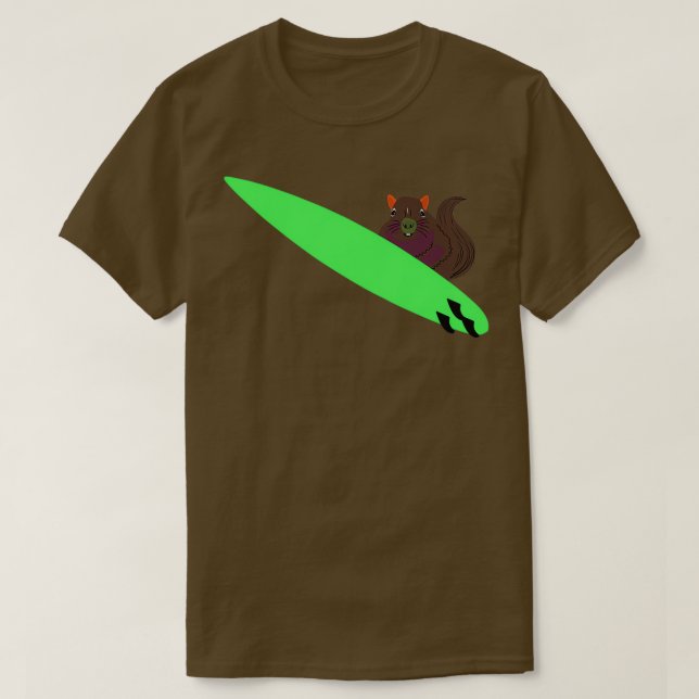 Eichhörnchen 541 Surfen T-Shirt (Design vorne)