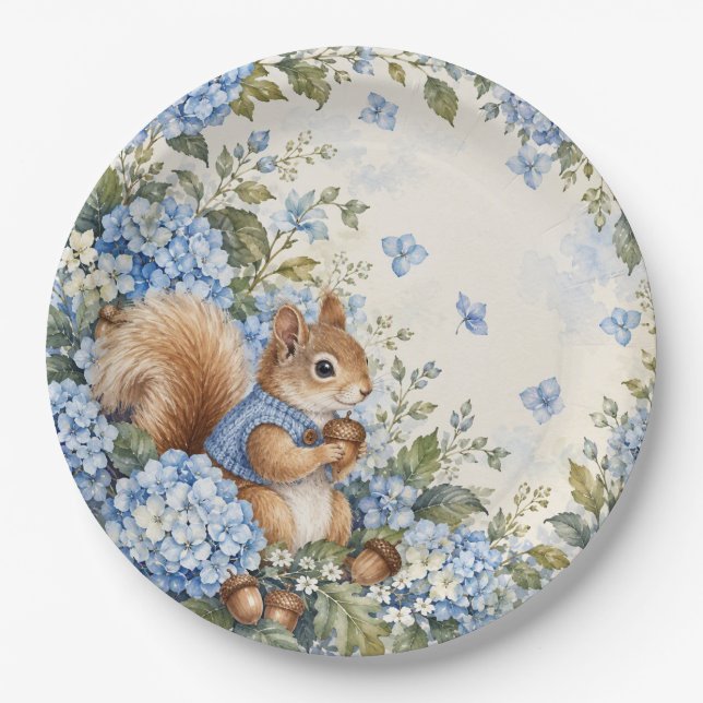 Eichhörnchen 9" Papierplatte Pappteller (Vorderseite)