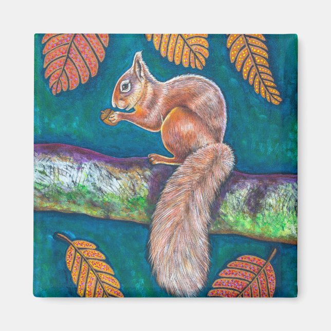 Eichhörnchen — Acorn Harvest Magnet (Vorne)